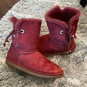 UGG Red Suede Winter Boots